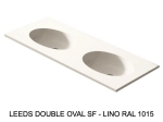 Plan vasque lavabo sur mesure : L 120 à 201 x P 40 à 51 cm, finition lisse mate, 10 couleurs au choix, Anti bactérien, résine Akrytan® teinté dans la masse, Livraison Offerte.